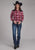 Roper Womens 2131 Plaid Red/White Cotton Blend L/S Shirt
