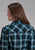 Roper Womens 2128 Windowpane Plaid Multi Blue Cotton Blend L/S Shirt
