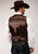 Roper Mens Buckle Tie Brass Snaps Dark Brown Suede Leather Vest
