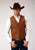 Roper Mens Front Yoke Nappa Mid Brown Goat Leather Leather Vest