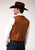 Roper Mens Front Yoke Nappa Mid Brown Goat Leather Leather Vest