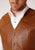Roper Mens Front Yoke Nappa Mid Brown Goat Leather Leather Vest