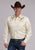 Roper Mens Roping Steers Cream Poly/Rayon L/S Shirt
