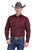 Roper Mens 2682 Solid Poplin Wine 100% Cotton L/S Shirt