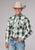Roper Mens 2006 Tile Plaid Multi-Color 100% Cotton L/S Shirt