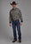Roper Mens 2169 Horseshoe Dobby Brown 100% Cotton L/S Shirt
