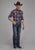 Roper Mens 2176 Arrow Dobby Brown/Blue 100% Cotton L/S Shirt