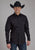 Roper Mens 2180 Broken Diamonds Black 100% Cotton L/S Shirt