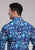 Roper Mens Tropical Resort Print Blue 100% Cotton L/S Shirt