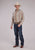 Roper Mens Southwest Vertical Stripe Tan/Cream 100% Cotton L/S Shirt