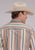Roper Mens Southwest Vertical Stripe Tan/Cream 100% Cotton L/S Shirt