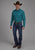 Roper Mens 2170 Micro Aztec Blue 100% Cotton L/S Shirt