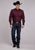 Roper Mens Garnet Medallion Wine 100% Cotton L/S Shirt