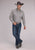 Roper Mens 2508 Stretch Foulard Grey Cotton Blend L/S Shirt