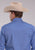 Roper Mens 2508 Stretch Foulard Blue Cotton Blend L/S Shirt
