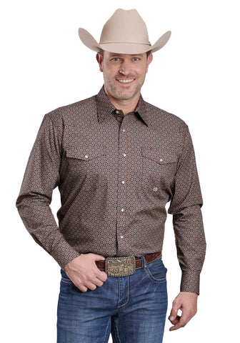 Roper Mens 2587 Vintage Foulard Multi-Color 100% Cotton L/S Shirt