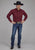 Roper Mens 2162 Black Fill Red 100% Cotton L/S Shirt