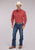 Roper Mens 2809 Stretch Poplin Rust Cotton Blend L/S Shirt