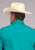 Roper Mens 2509 Stretch Poplin Turquoise Cotton Blend L/S Shirt