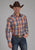Roper Mens 2158 Falling Leaves Plaid Multi-Color 100% Cotton L/S Shirt