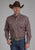 Roper Mens Ginger Foulard Brown 100% Cotton Btn L/S Shirt
