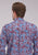 Roper Mens 2496 Heritage Paisley Wine/Blue 100% Cotton 1 Pkt L/S Shirt