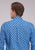 Roper Mens 2497 Ribbon Medallion Blue 100% Cotton 1 Pkt L/S Shirt