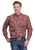 Roper Mens 2585 Plume Paisley Red 100% Cotton Btn L/S Shirt
