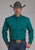 Roper Mens 2249 Black Fill Teal 100% Cotton Btn L/S Shirt