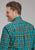 Roper Mens 2246 Real Plaid Teal 100% Cotton Btn L/S Shirt