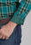 Roper Mens 2246 Real Plaid Teal 100% Cotton Btn L/S Shirt