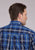 Roper Mens Midnight Plaid Blue 100% Cotton Button L/S Shirt