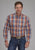 Roper Mens Falling Leaves Plaid Multi-Color 100% Cotton Btn L/S Shirt