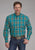 Roper Mens 2246 Real Plaid Teal 100% Cotton 1 Pkt L/S Shirt