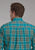 Roper Mens 2246 Real Plaid Teal 100% Cotton 1 Pkt L/S Shirt