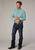 Roper Mens Cold Springs Plaid Green 100% Cotton 1 Pkt L/S Shirt