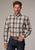 Roper Mens Desert Spring Plaid Orange 100% Cotton 1 Pkt L/S Shirt