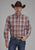 Roper Mens Falling Leaves Plaid Multi-Color 100% Cotton 1 Pkt L/S Shirt