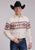 Roper Mens 2845 Aztec Border Cream 100% Cotton L/S Shirt