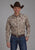 Roper Mens Brushstroke Cowboys Brown 100% Cotton L/S Shirt