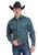 Roper Mens Brushstroke Cowboys Blue 100% Cotton L/S Shirt