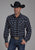 Roper Mens Unlined Flannel Black 100% Cotton L/S Shirt