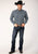 Roper Mens Four Leaf Foulard Blue 100% Cotton Tall Btn L/S Shirt