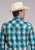 Roper Mens 2890 Sunset Plaid Turquoise 100% Cotton L/S Shirt
