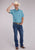 Roper Mens 2466 Ocean Dobby Blue 100% Cotton S/S Shirt