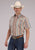 Roper Mens Southwest Vertical Stripe Tan 100% Cotton S/S Shirt