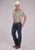 Roper Mens Southwest Vertical Stripe Tan 100% Cotton S/S Shirt