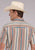 Roper Mens Southwest Vertical Stripe Tan 100% Cotton S/S Shirt