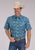 Roper Mens Sky Paisley Blue 100% Cotton S/S Shirt