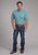 Roper Mens 2380 Jade Medallion Green 100% Cotton 1 Pkt S/S Shirt